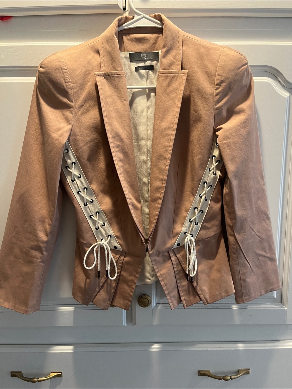 2000’s Alexander McQueen Lace Up Vintage Blazer Jacket Women Size 40 / US 4